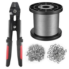 Kallsdy Wire Rope Crimping Tool Kit 328Ft Sta...