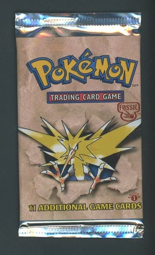 1999 Pokemon Fossil Sealed Booster Pack Zapdos Art Sealed 1st Edition
