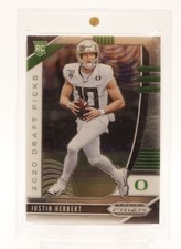 2020 Panini Prizm Draft Picks #102 Justin Herbert Rookie Card (RC). rookie card picture