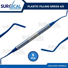 5 Plastic Composite Filling Instrument Gregg 4/5 Blue Tips Hollow HNDL German Gr