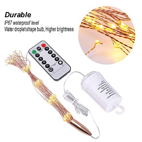 Hanging Decorative Lights,200 Led Firework Lights Battery Powered, Tent - Foto 3 di 8