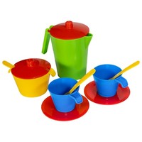 Kinder Kaffeeservice Set 11-Teilig, Kanne Tassen LöFfel, Tee Kaffee Geschirr