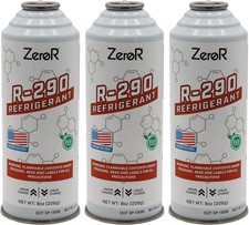 ZeroR - R290-8 oz Cans, 3 Pack - for Systems Designed for R290 - Made in USA
