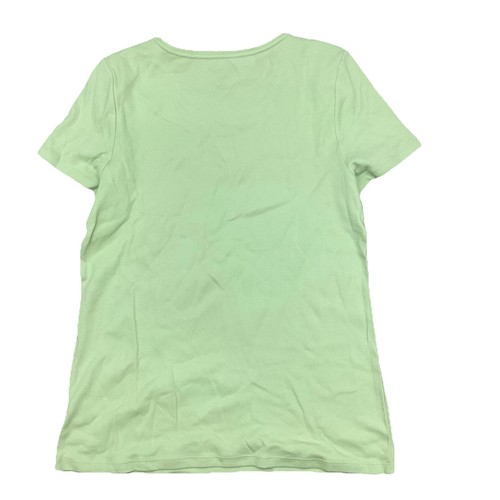 Charter Club Luxus Pima Baumwolle Damen Rundhalsausschnitt T-Shirt Large Preshrunk grün - Bild 8 von 8