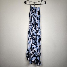 Free People Blue Tropical Small Midi Dress