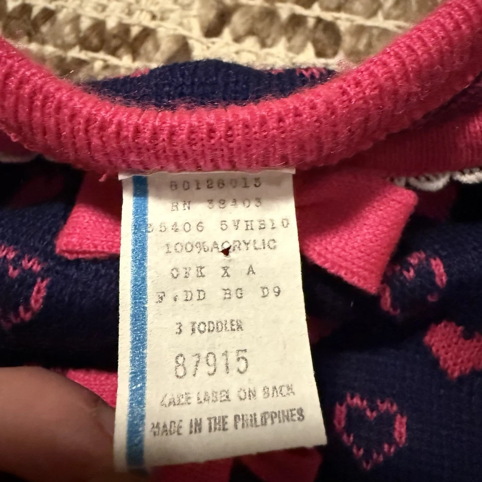 Conjunto de falda plisada suéter lazo corazón vintage años 80 90 talla 3 niño pequeño coqueta preppy Foto 3 de 4