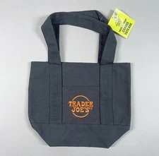 Limited Trader Joe's Mini Halloween Black Canvas Tote Bag - SHIPS TODAY 🎃