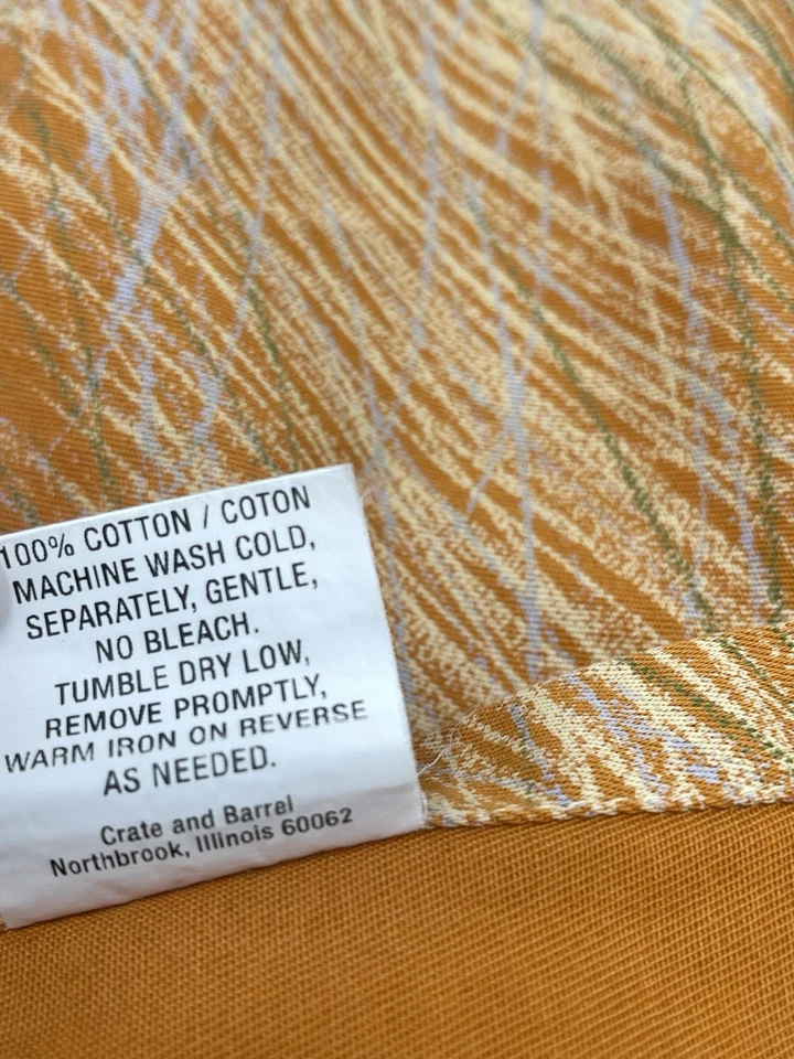 Juego de 7 servilletas de óxido Crate & Barrel Marimekko Lepo 21x21” algodón naranja verde Foto 3 de 4