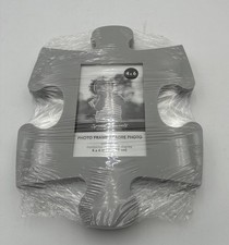 Puzzle Piece Photo Frame 4x6 in. gray set of 3