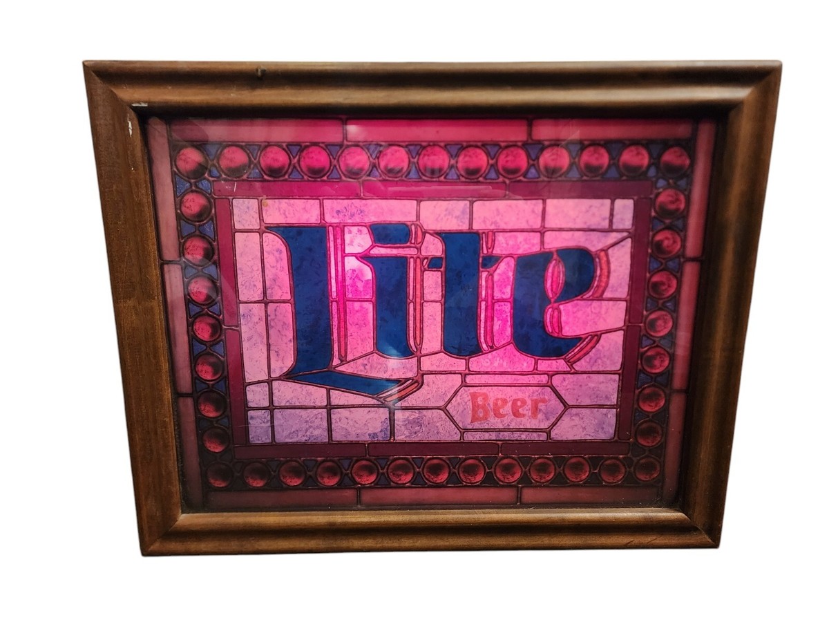 ヴィンテージ パブミラー MILLER LITEビール 1986 希少 ヴィンテージ パブミラー MILLER LITEビール 1986 希少