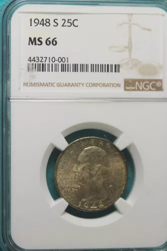 1948 S NGC MS66 Washington Quarter!! #A8978