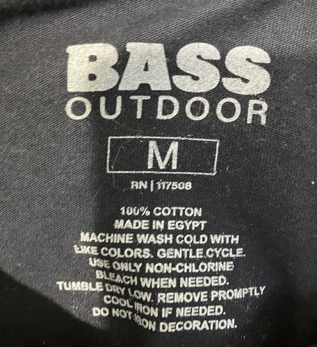 Camiseta Bass Outdoor Para Hombre Gráfica Cuello Redondo Manga Larga Azul M - Imagen 2 de 6