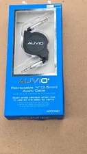 AUVIO 4200991 3-FT 1/8" M to 1/8" M RETRACTABLE STEREO CABLE "BLACK"