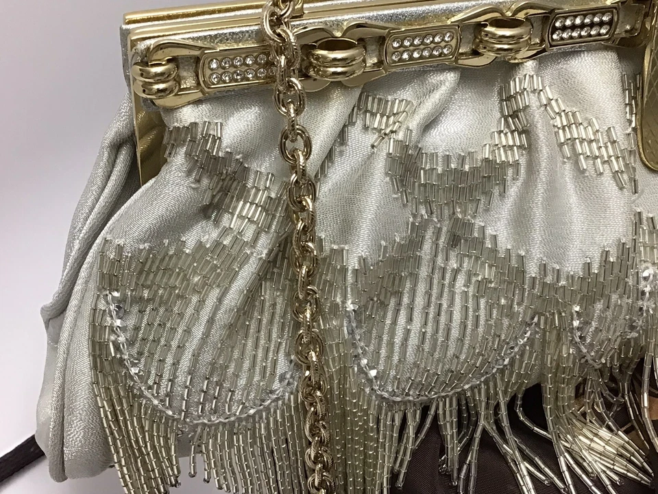 $2,215 ROBERTO CAVALLI Beaded Crystals BAG / Tag, Certificate Of Authenticity - Image 4 of 4