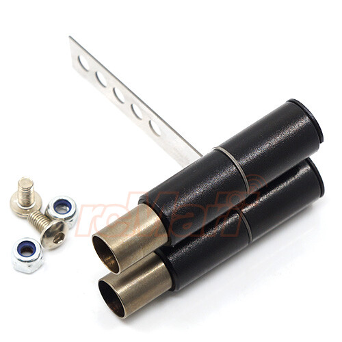 Yeah Racing 1/10 Stainless Steel Dual Exhaust Pipe for RC Touring/ Drift Car