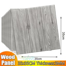60X 3D Wood Effect Tile Brick Wall Sticker Self-adhesive Waterproof Foam Panels