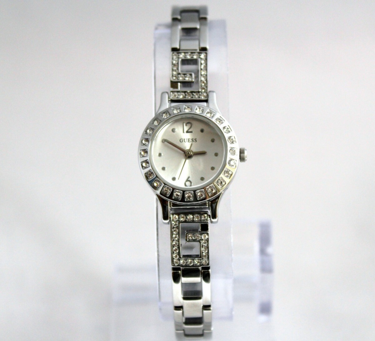Guess Women\'s Darling Silver Tone w/ Swarovski Crystal Accent Watch - W0411L1 GUESS W0411L1 Mini Dial Darling Silver Tone Stainless Steel  main image 3