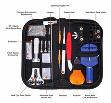 147x Watch Repair Kit Watchmaker Back Case Remover Opener Link Pin Spring Bar