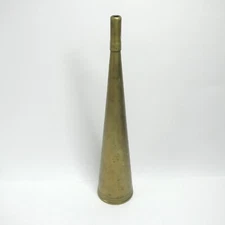 Brass Fire Hose Nozzle Vintage 13" Tall Conical Horn Shaped