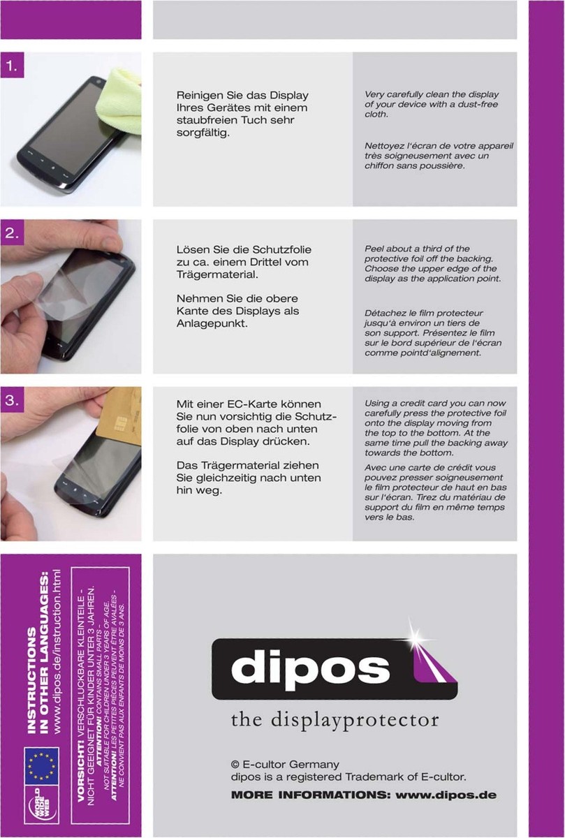 3+3X PROTECTION POUR Elephone U Pro Film de d'écran protecteur clair