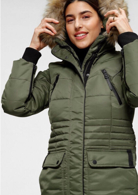 Parka Damen Jacke Weite Ã¤rmel NEU WARM STEPPJACKE PARKA KAPUZE