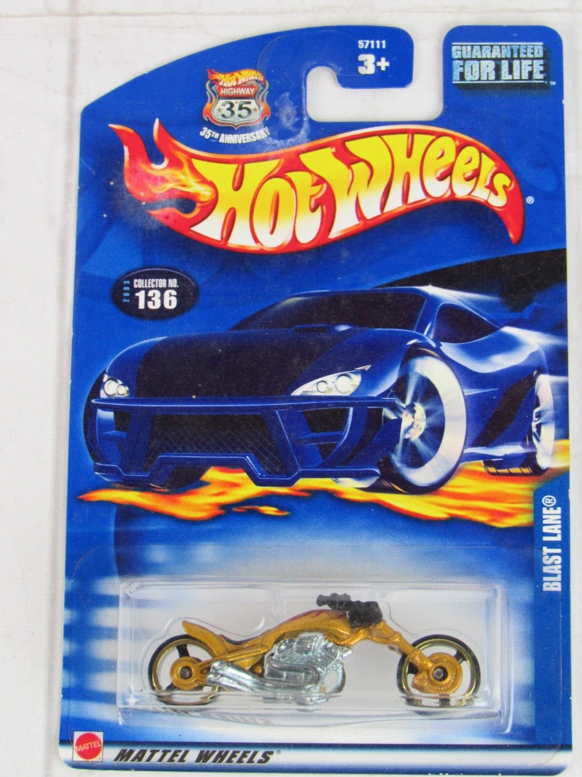 Hot Wheels 2003 #136 Blast Lane Gold