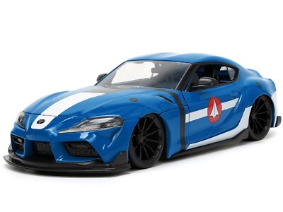 2020 TOYOTA SUPRA BLUE & MAX STERLING FIGURE ROBOTECH 1/24 DIECAST