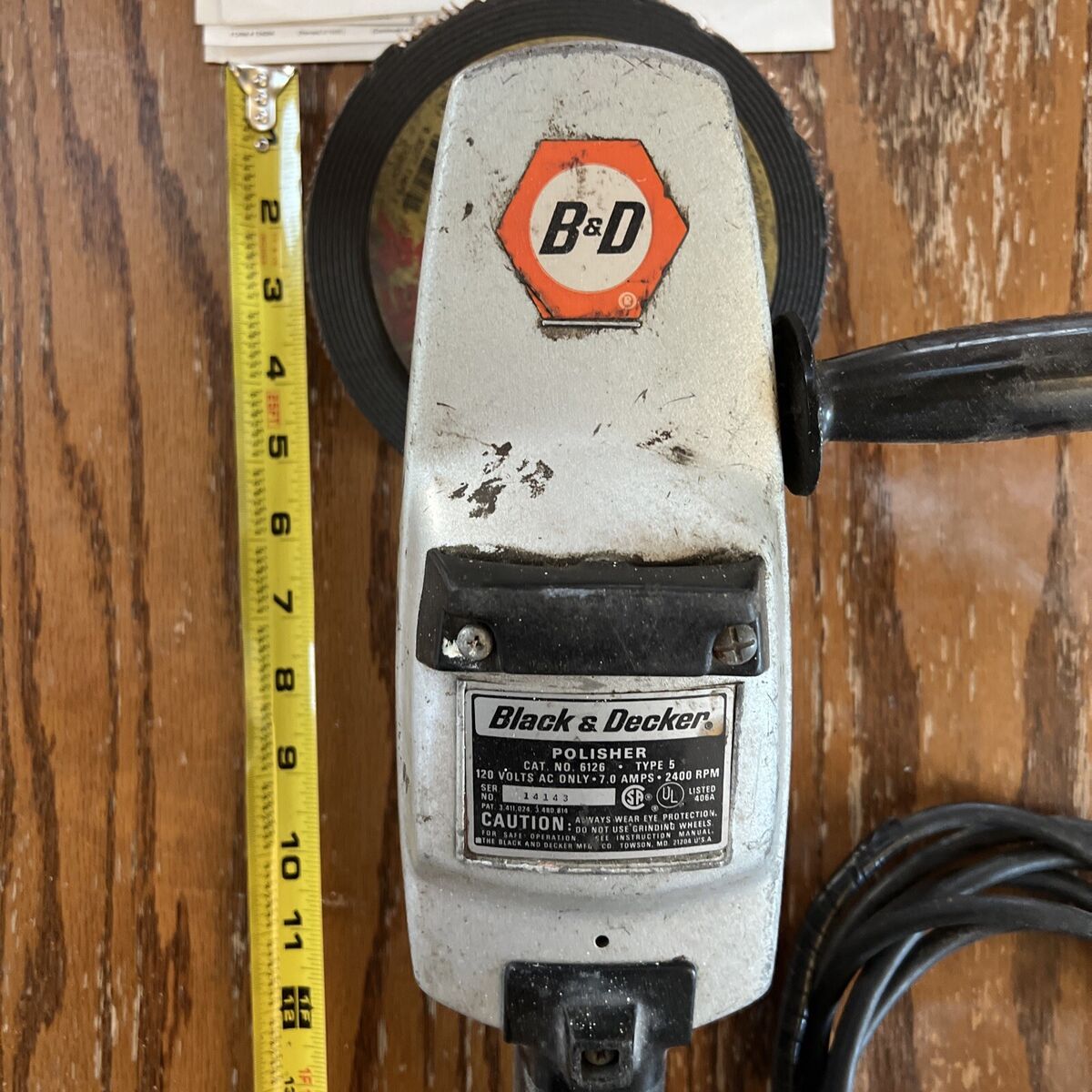 VINTAGE BLACK & DECKER 6126 7 IN AUTOMOTIVE SANDER POLISHER VINTAGE BLACK & DECKER 6126 7 IN AUTOMOTIVE SANDER POLISHER