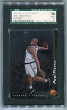 1998-99 Topps Finest #235 Paul Pierce HOF RC Rookie Card SGC 9 MINT Graded. rookie card picture