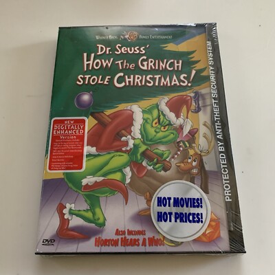Dr. Seuss - How the Grinch Stole Christm DVD Factory Sealed -hype Stickers