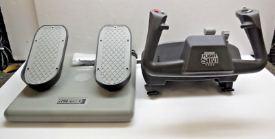 Vintage CH Products USB Flight Sim Yoke and Pro Pedals. Used Tested Working