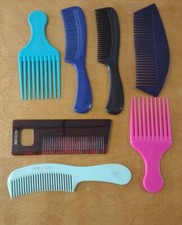 Vintage Lot of 7 Various Colored Combs-revlon-estee Lauder-cody Others