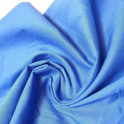 HELLBLAU 100 % Baumwolle Voile Cambric mercerisiert Handarbeit Kleid Futter Stoff 44''