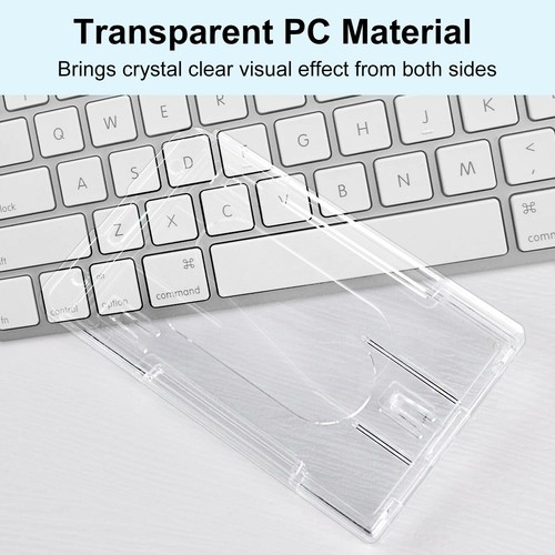 10Pcs Clear ID Card Badge Holder Hard PC Protector Vertical Slim Protect Case c - Picture 9 of 11