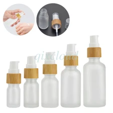Empty Frosted Clear Glass Lotion pump Bottles Creme Gel Cosmetic Container