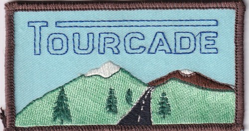 VINTAGE ORIGINAL TOURCADE HAT OR JACKET PATCH 3 3/4" X 2"