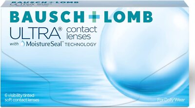 Bausch und Lomb Ultra, sphärische Monatslinsen, weiche Kontaktlinsen 6 Stück NEU