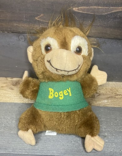 Vintage Shirt Tales Bogey Plush 7" Stuffed Monkey Hallmark Cards 1981 China