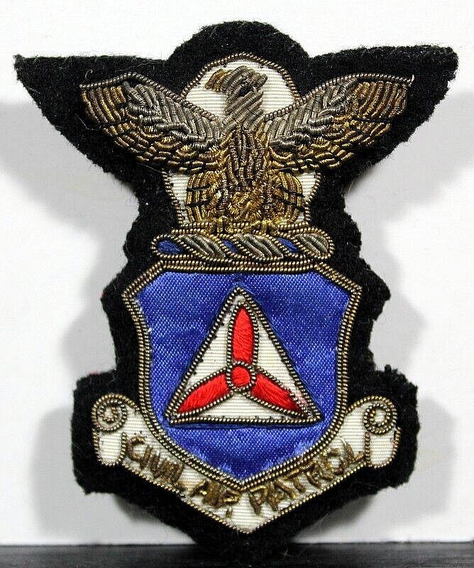 Small Civil Air Patrol CAP Bullion Crest Emblem Badge Insignia Pin