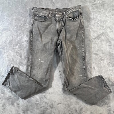 Levis Jeans Black Faded Distressed Spots 511 Mens 34x30 Preppy Gothcore Workwear