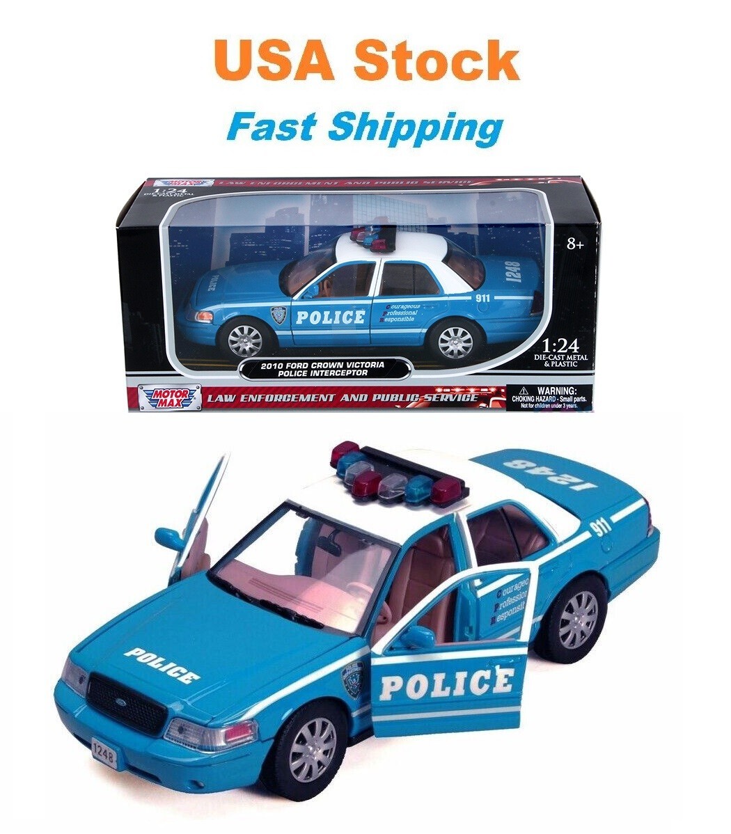 ミニカー Ford CROWN VICTORIA POLICE CAR 2010 Ford Crown Victoria Police Car Showcasts Diecast Toy Car 8.75