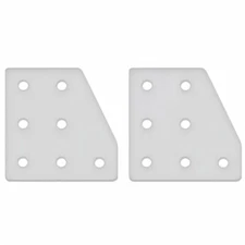 4PC Sliver Aluminum L Bracket for 2020/2040 Extrusion Heavy Duty Joining Plate