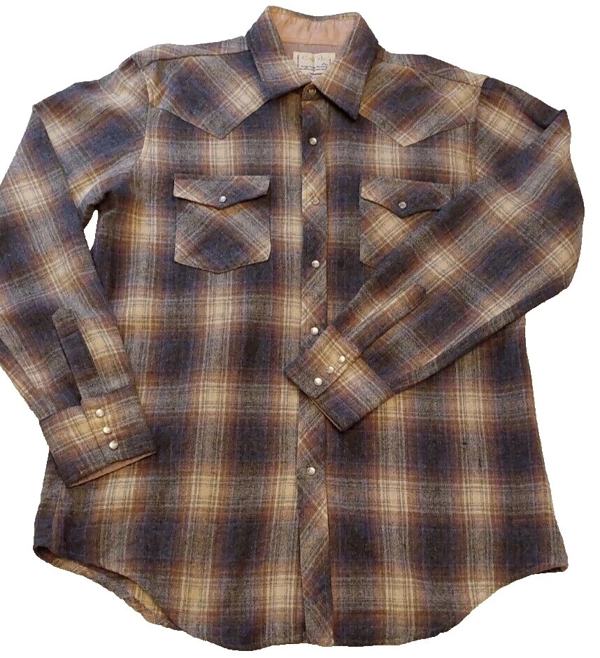 Mezcla de lana Camisas Informales Vintage Diario para De hombre