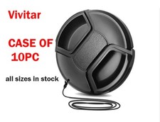Vivitar 10 Pieces Snap On Front Lens Cap 49mm, 52mm, 55mm, 67mm 