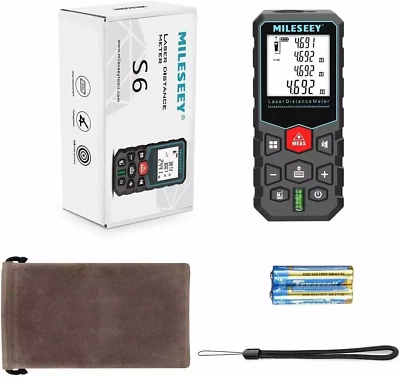 MiLESEEY 50/100m Laser Entfernungsmesser Hohe Genauigkeit, ft/m/in-Umschaltung