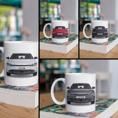 Personalisierter Kia EV6 Air Kaffeebecher Geschenk - Farbe wählbar - SCHNELLER VERSAND