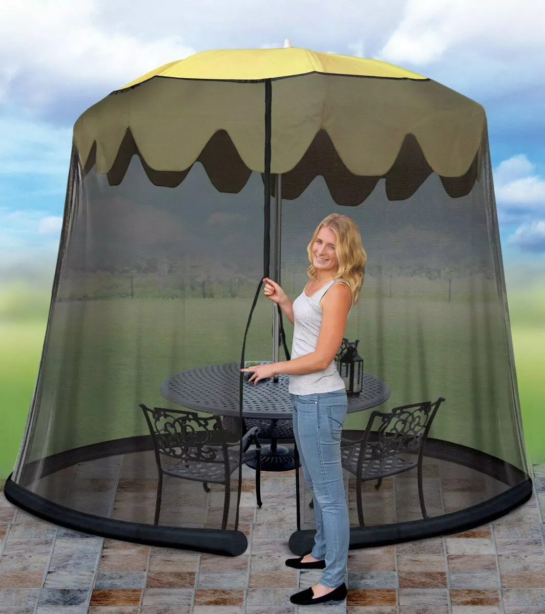 Umbrella with cheap screen