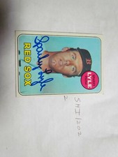 1969 TOPPS SPARKY LYLE SIGNED BASEBALL CARD JSA AUCTION CERTIFIED 