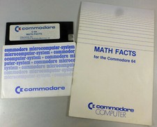 Commodore 64/128: MATH FACTS  Manual - Original Disk - TESTED  WORKS