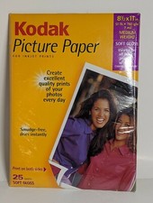 Kodak 25 Sheets Soft Gloss Picture / Photo Paper - 8 1/2" x 11" NEW / Sealed